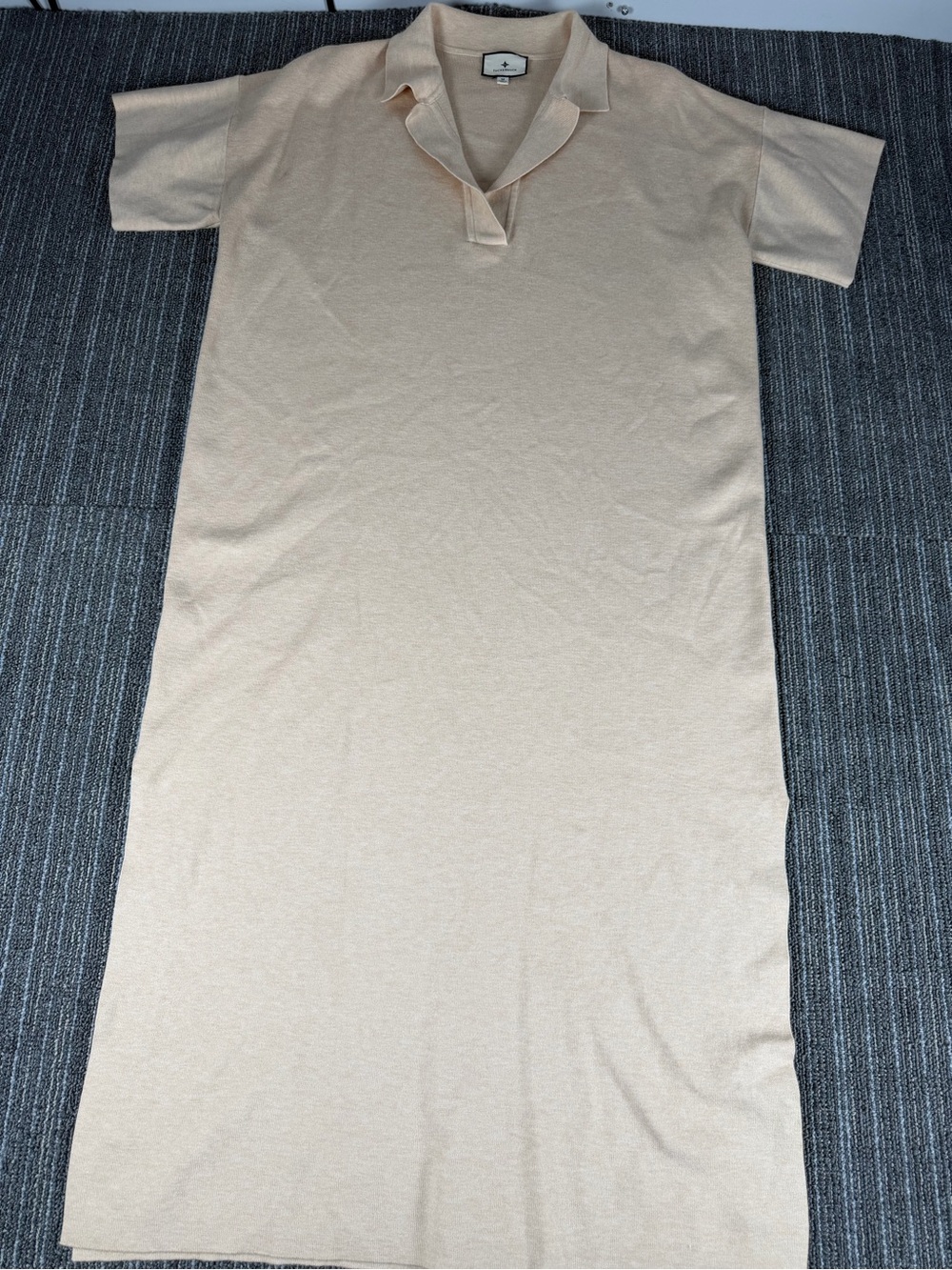 Tuckernuck Beige Knit Polo Midi Dress